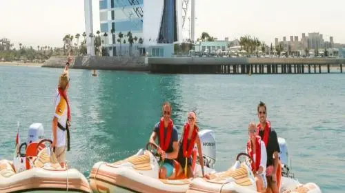 Dubai Speedboating and Camel Ride Experience in UAE Transport Passes in Dubai