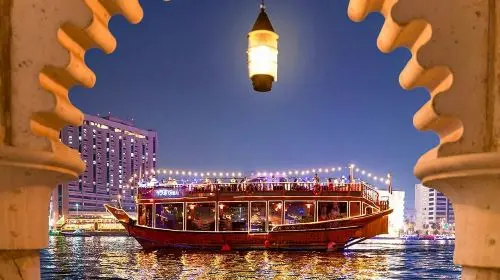 Creek Sightseeing Cruise with Transfer and Optional Unlimited Pizza Meal Day Tours in Dubai