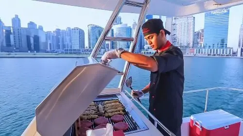Dubai Luxury Shared Yacht Tour with Live BBQ Dinner / Breakfast Transport Passes Dubai Luxury Shared Yacht Tour with Live BBQ Dinner / Breakfast Transport Passes in Dubai - Photo 5