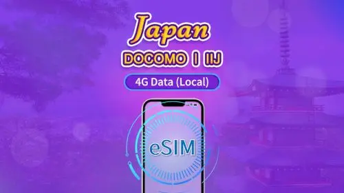 Japan DOCOMO (IIJ) eSIM | Supports Google Maps / TikTok / ChatGPT | Daily/Total Data Plans | Calendar-Day Billing | 1–30 Days | QR Code in Tokyo