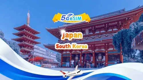 Japan/South Korea universal 5G eSIM | Daily package/total package | 500MB/day - total 50GB | 1-30 days | 24-Hour Billing | QR code in Tokyo