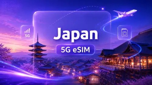 Japan 5G eSIM | Daily Package | 1GB/Day | 1-14 Days | Self-billing | QR Code in Tokyo