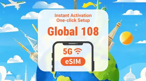 Global 108 Countries 5G eSIM | All AI & TikTok | 1–30 Days | QR Code in Tokyo