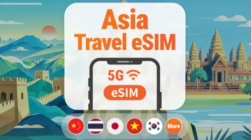 Asia 10 Regions 5G eSIM | Multi-Network • ChatGPT | 1–30 Days | QR Code in Tokyo