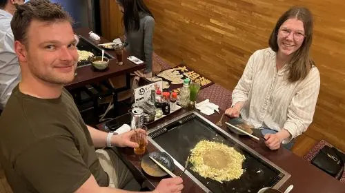 Okonomiyaki monjayaki donguri downtown monjayaki experience package in Tokyo