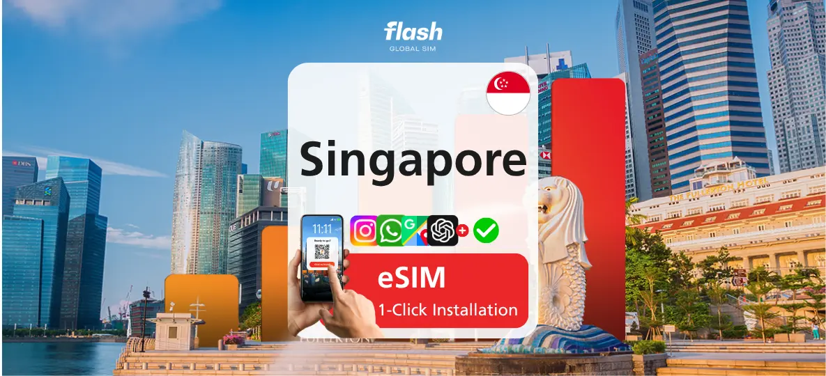 Singapore eSIM - Unlimited Data - Hotspot Supported - Flash Global SIM in Singapore