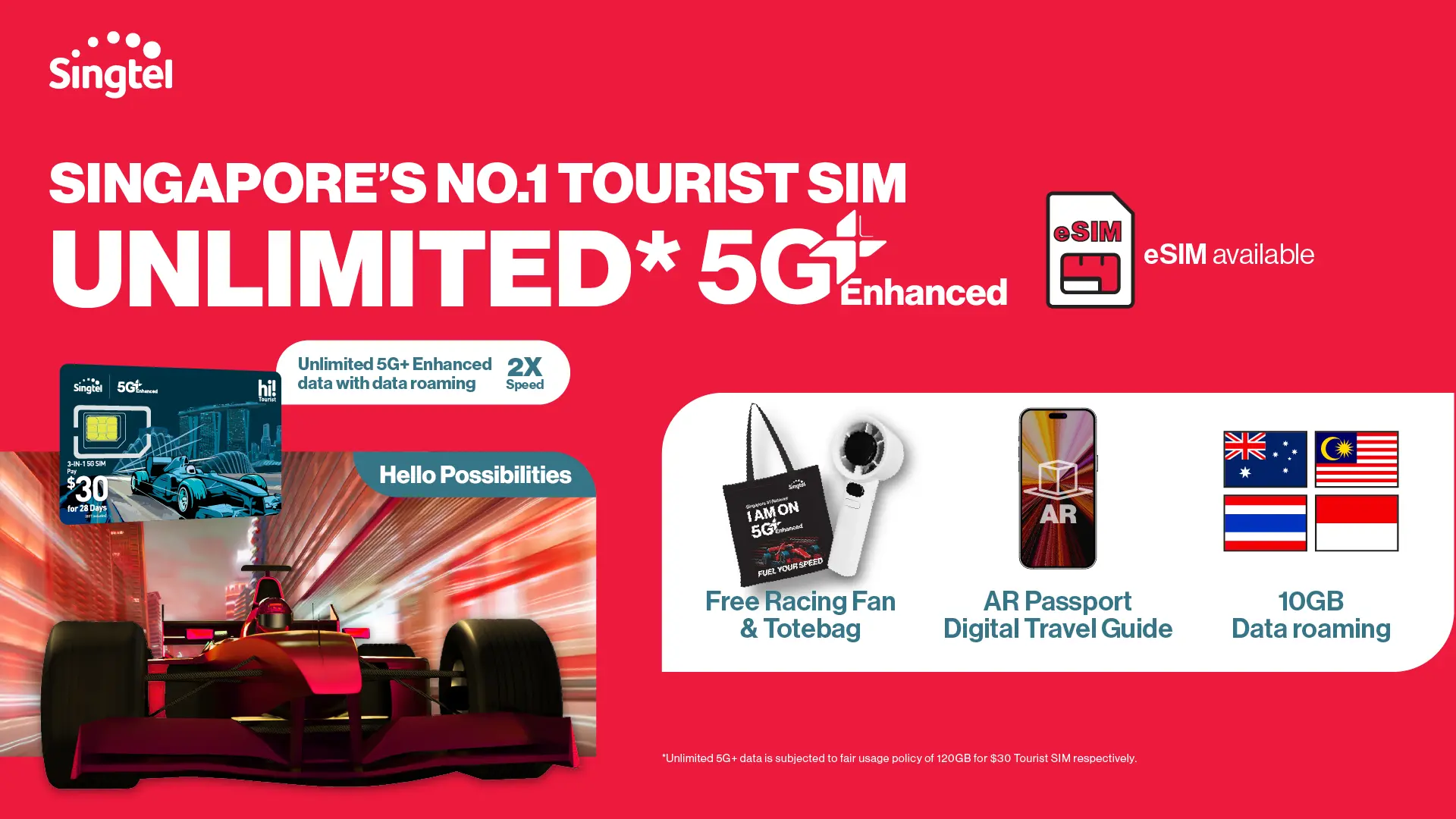 Best 5G+ Singapore SIM Cards/Tourist Cards with Transport Card Option (Airport/ City Pick-up) in Singapore
