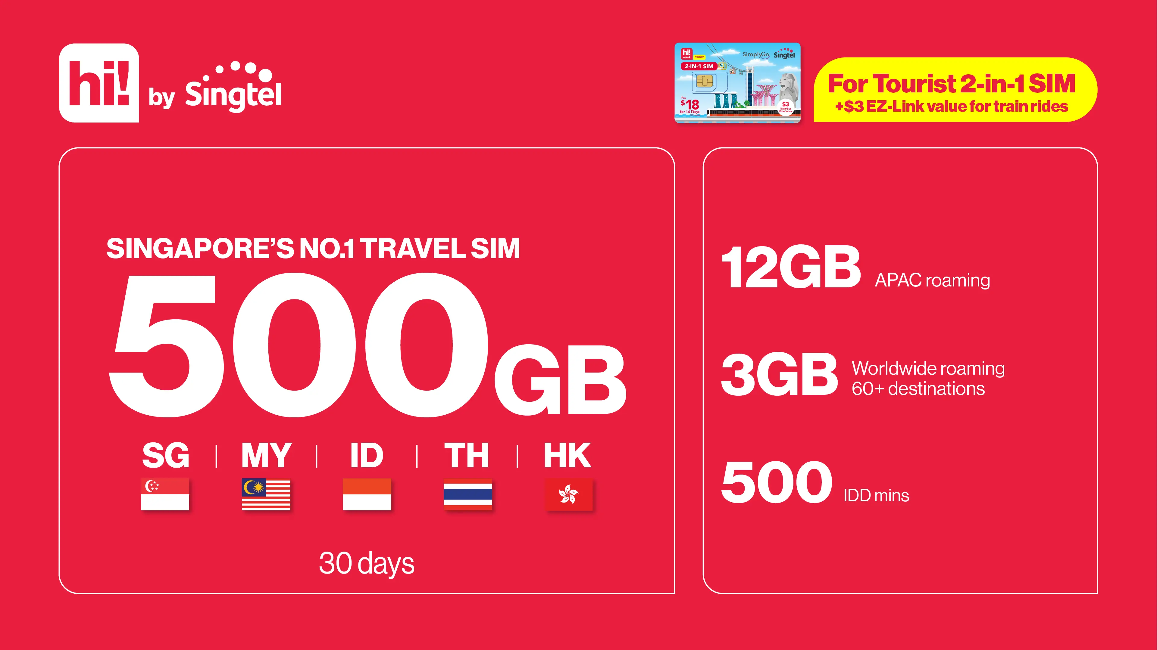 Best 5G+ Singapore SIM Cards/Tourist Cards with Transport Card Option (Airport/ City Pick-up) in Singapore - Photo 3