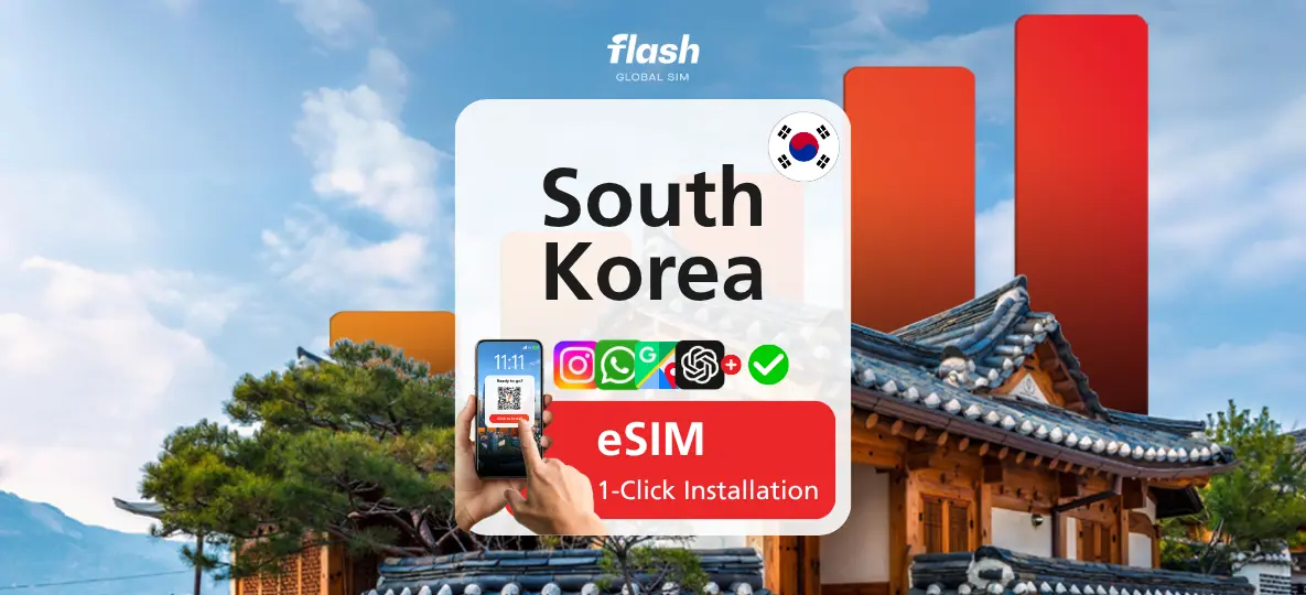 South Korea eSIM Ultra 5G - Unlimited Data - Hotspot Supported - Flash Global SIM in Seoul