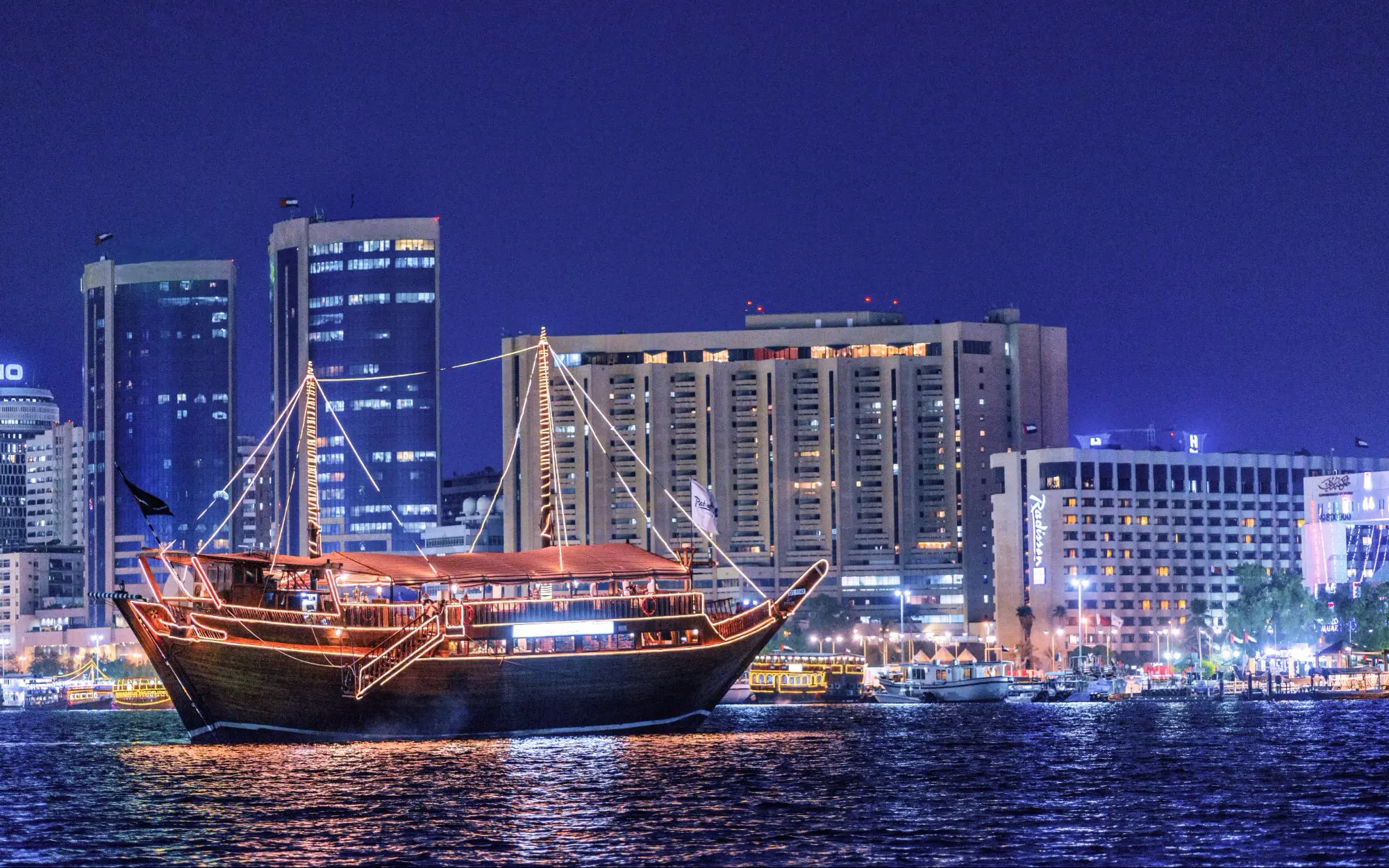 Dhow Dinner Cruise with Live Entertainment in Dubai Creek and the Open Seas in Dubai