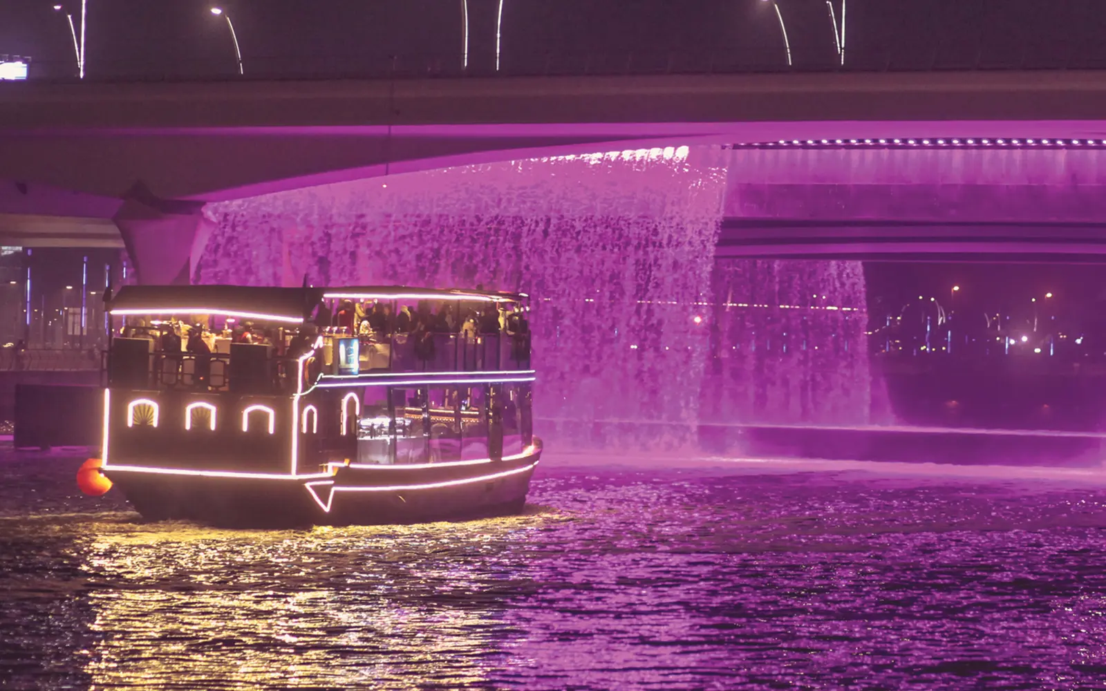 Dubai Water Canal Cruise with Dinner in Dubai