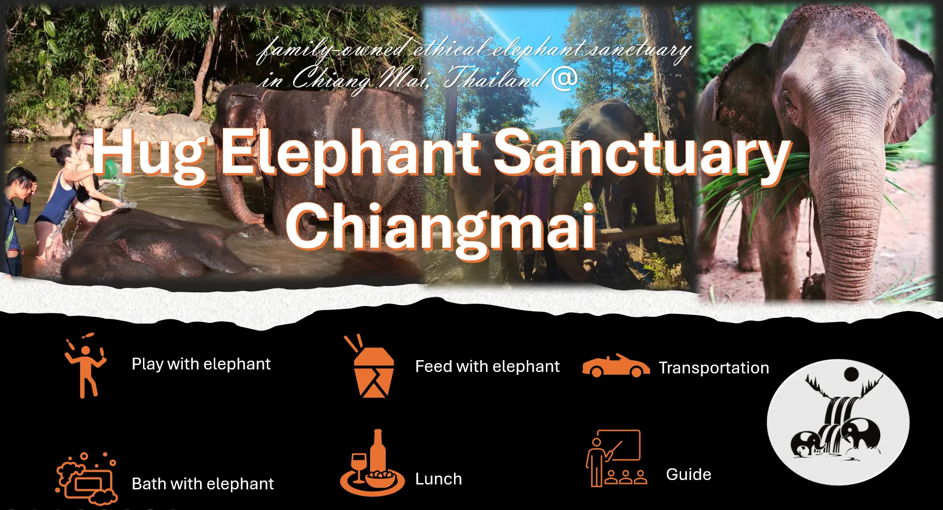 Hug Elephant Sanctuary Chiangmai in Chiang Mai
