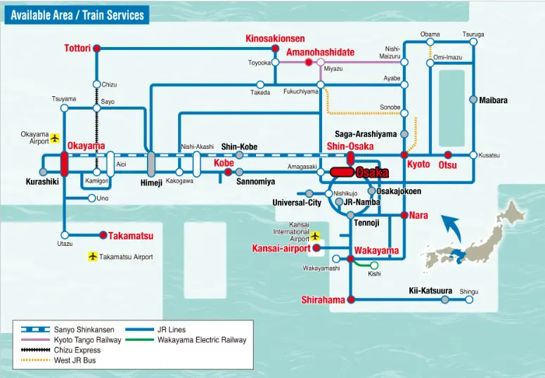 JR West Kansai Wide Area Pass - Delivery Coverage: Indonesia only in Tokyo - Photo 2