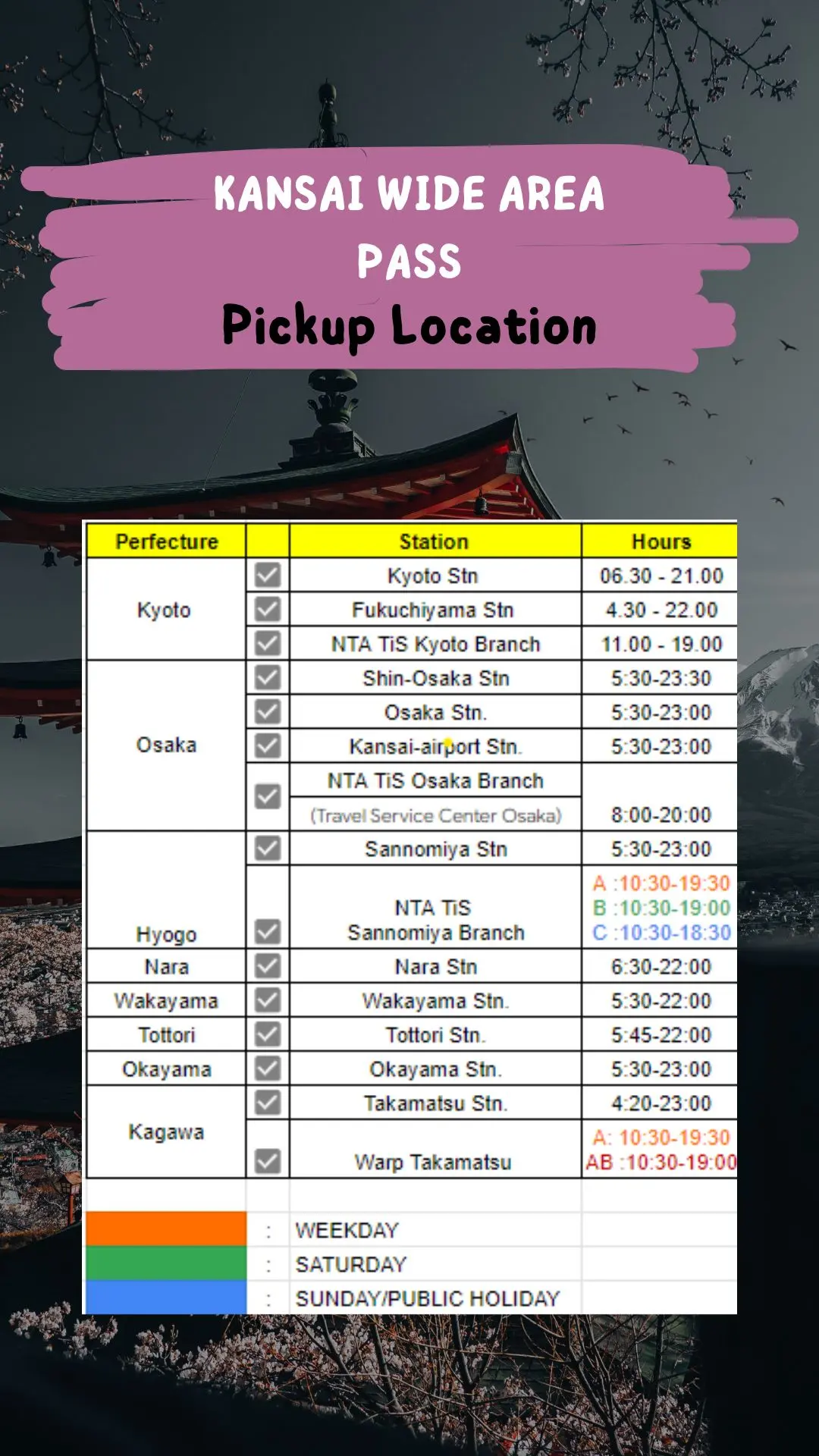 JR West Kansai Wide Area Pass - Delivery Coverage: Indonesia only in Tokyo - Photo 3
