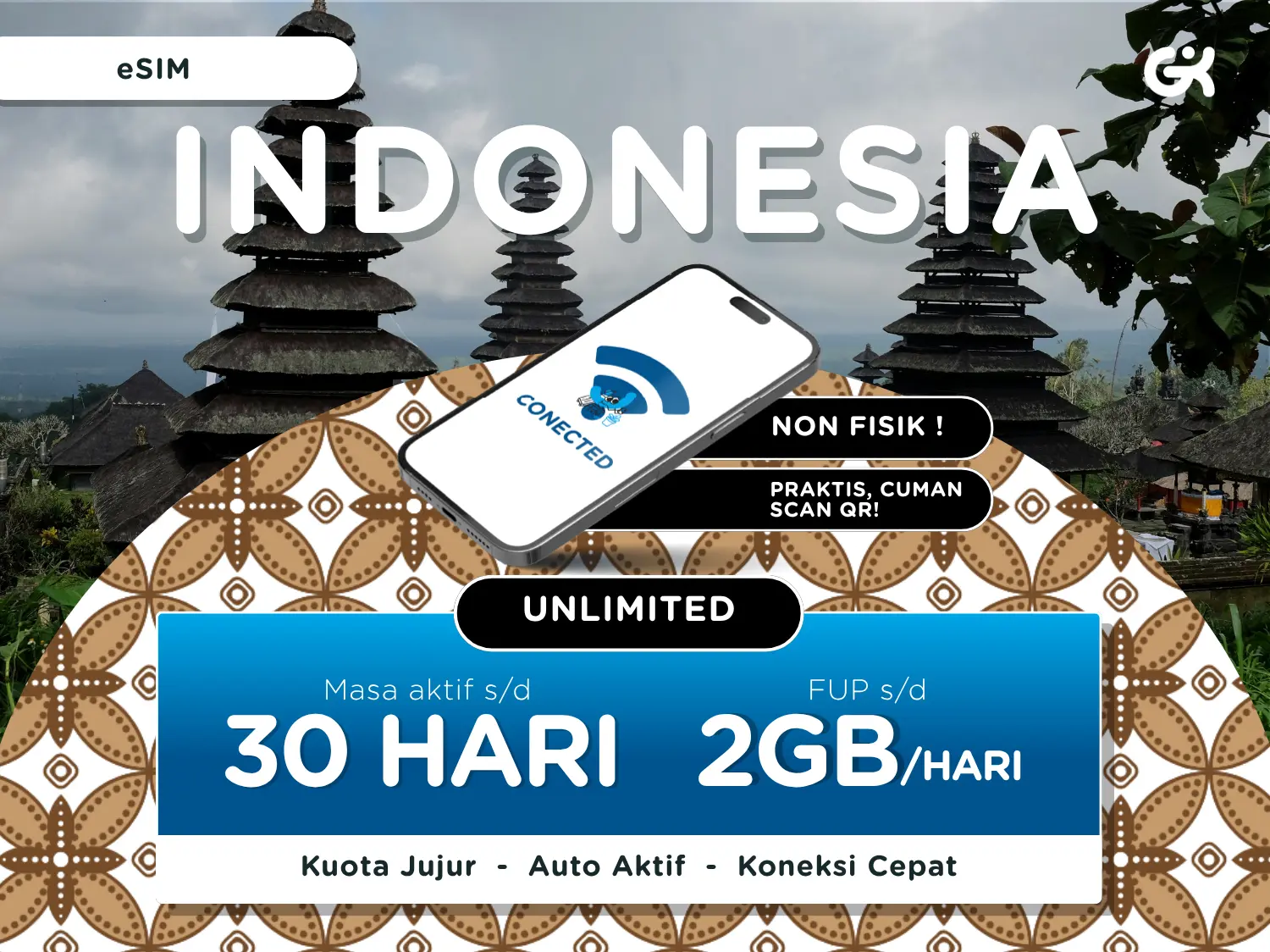 {INSTANT} eSIM Indonesia Telkomsel Unlimited | Travel SIM Indonesia Global Komunika in Jakarta - Photo 2