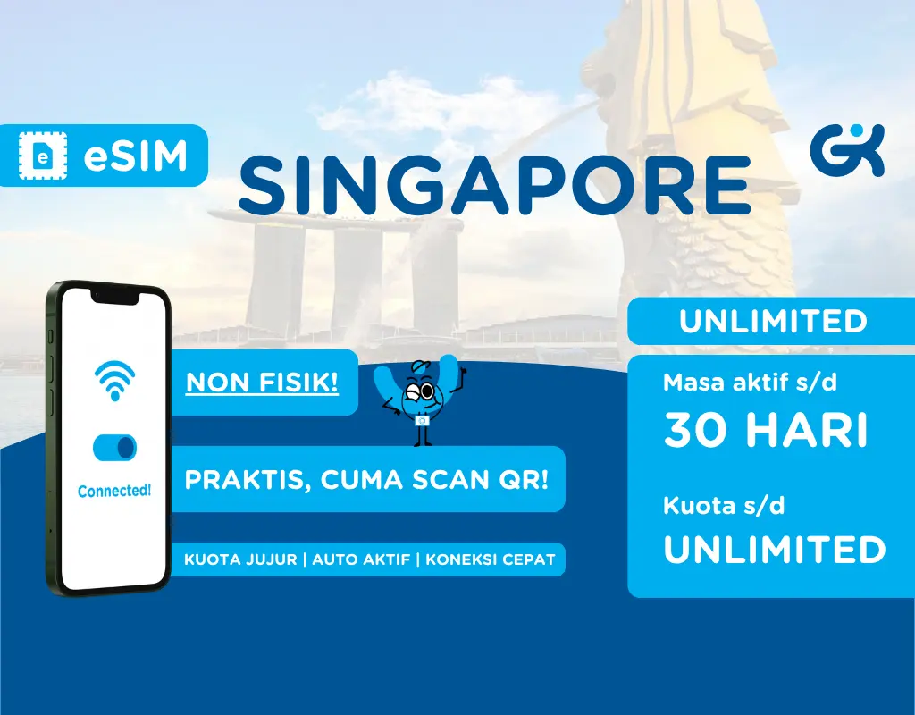 {INSTANT} eSIM Singapore Pure Unlimited | Travel SIM Singapura in Singapore
