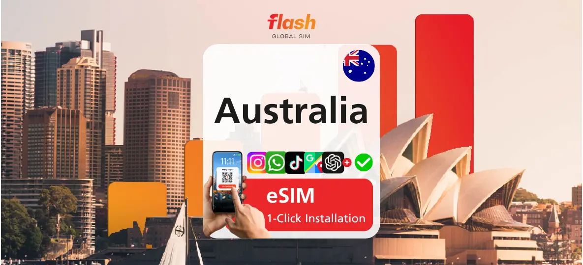 Australia eSIM Ultra 5G - Unlimited Data - 3-15 Days - Hotspot Supported - Flash Global SIM in Sydney - Photo 2
