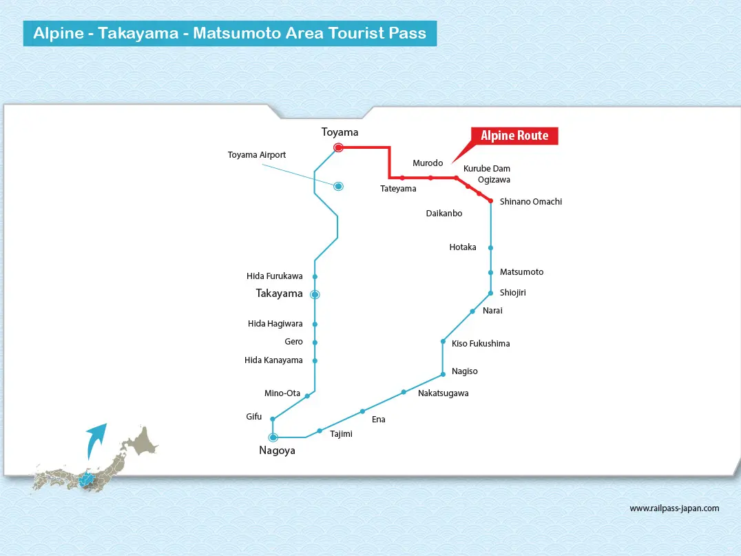 Jr Central Alpine-Takayama-Matsumoto Area Tourist Pass Jr Central Alpine-Takayama-Matsumoto Area Tourist Pass in Tokyo - Photo 3