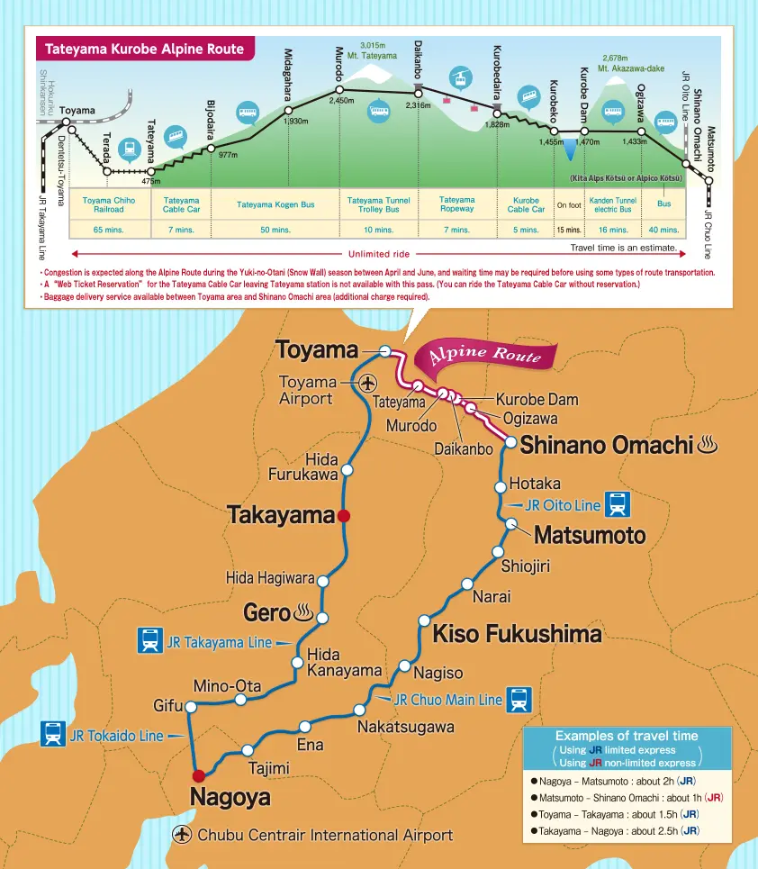 Jr Central Alpine-Takayama-Matsumoto Area Tourist Pass Jr Central Alpine-Takayama-Matsumoto Area Tourist Pass in Tokyo - Photo 5