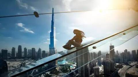 Edge Walk at Sky Views Observatory in Dubai - Photo 2