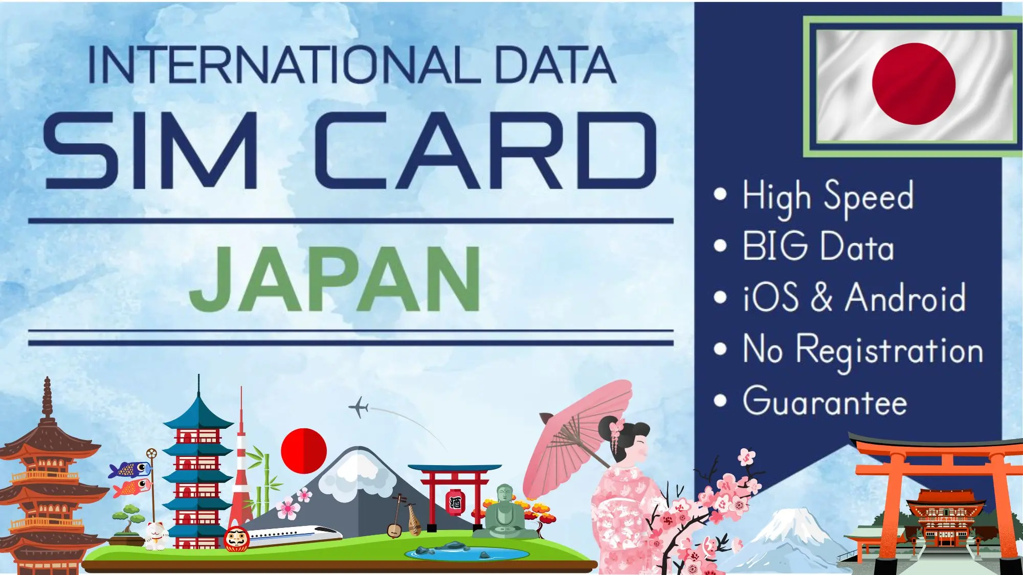 Sim Card Japan Data Plan - Tourist Simcard Internet Travel Package - Total Data in Tokyo