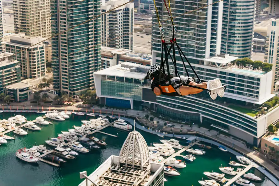 Dubai: Marina Ziplining with Photos, Video, and Meal in Dubai