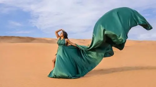 Dubai Flying Dress Photo Shoot with Transfers Day Tours in Dubai