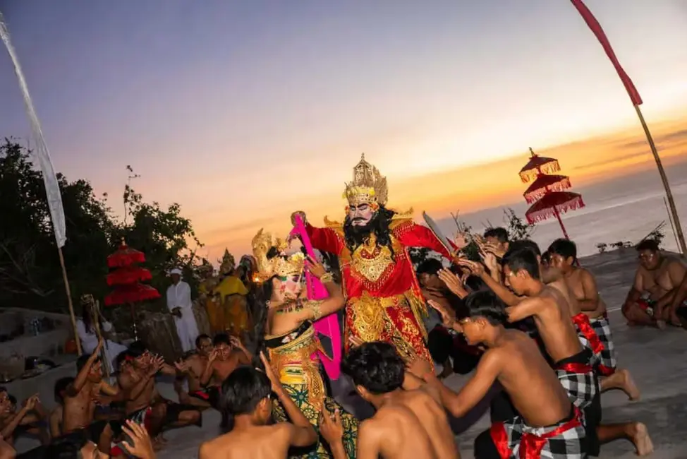 Kecak Fire Dance Karang Boma Cliff  Uluwatu in Bali