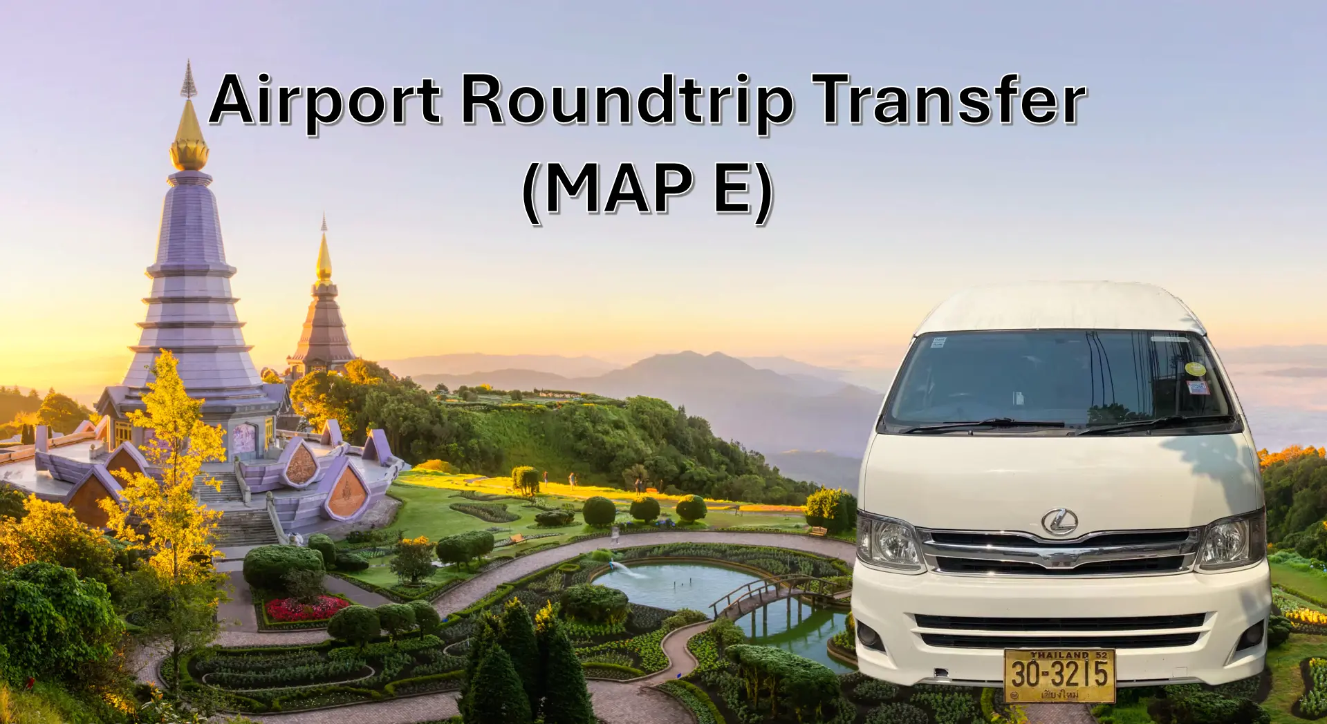 Private Chiang Mai Airport Transfer from/to Chiang Mai Hotel in Tiger Kingdom up to Mon Cham and Mea Taeng District in Chiang Mai