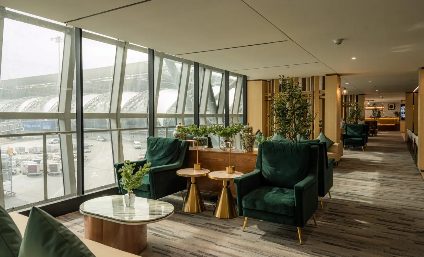 The Coral Lounge at Suvarnabhumi International Airport in Bangkok