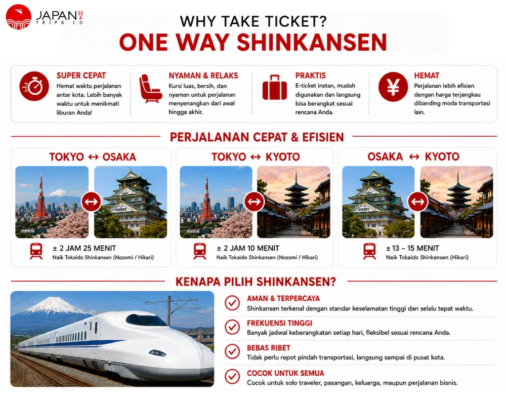 Shinkansen Tokyo Osaka Kyoto One Way | Nozomi / Japanese High-Speed Train Shinkansen Tokyo Osaka Kyoto One Way | Nozomi / Japanese High-Speed Train in Tokyo - Photo 2