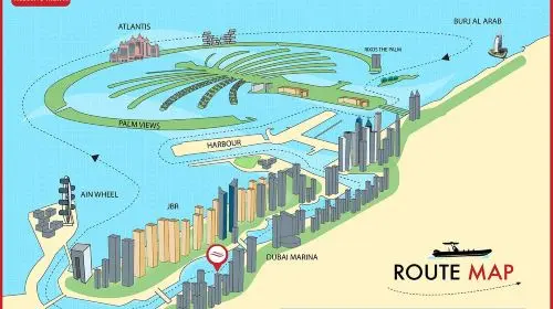 Speedboat tour of Dubai Marina, Atlantis and Burj Al Arab in Dubai